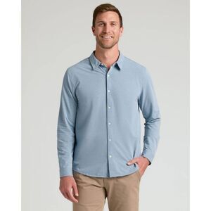 True Classic Men's Stretch Oxford Dress Shirt - Blue XL